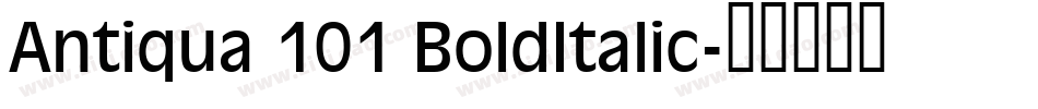 Antiqua 101 BoldItalic字体转换